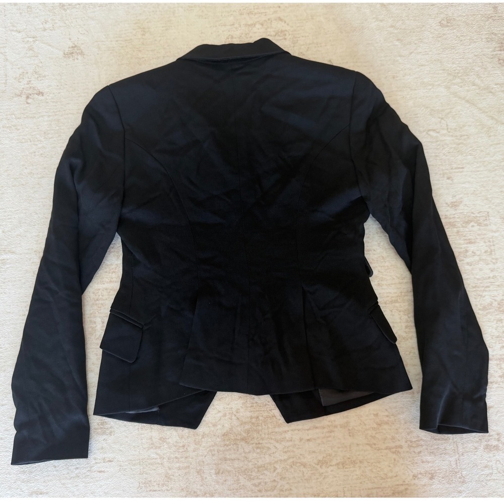 DKNY Donna Karan New York Womens Black Wool Blend Double Breasted Blazer Size 2 - Picture 13 of 16